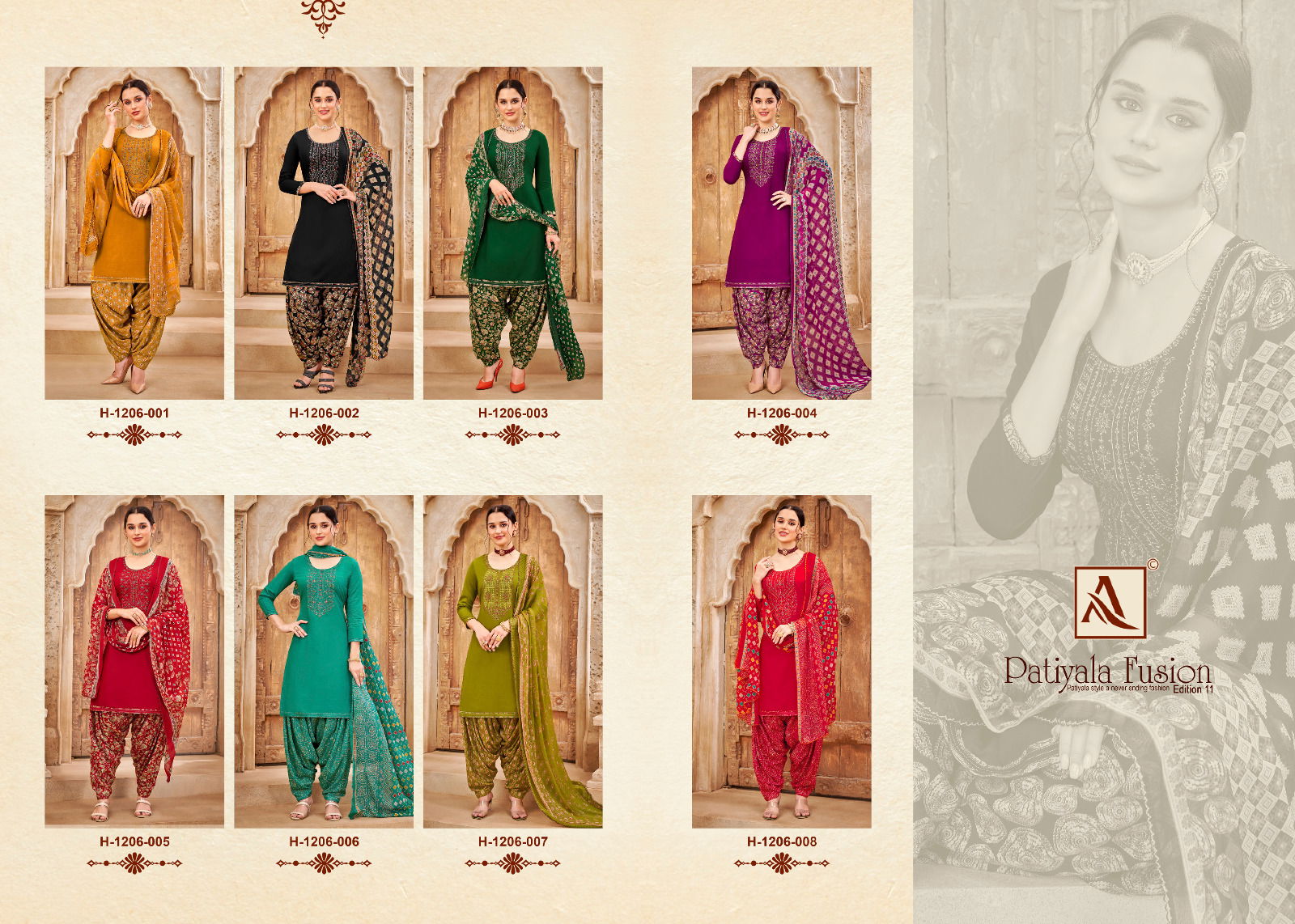 Alok Patiyala Fusion 10 Ethnic Wear Punjabi Dress Material Catalog